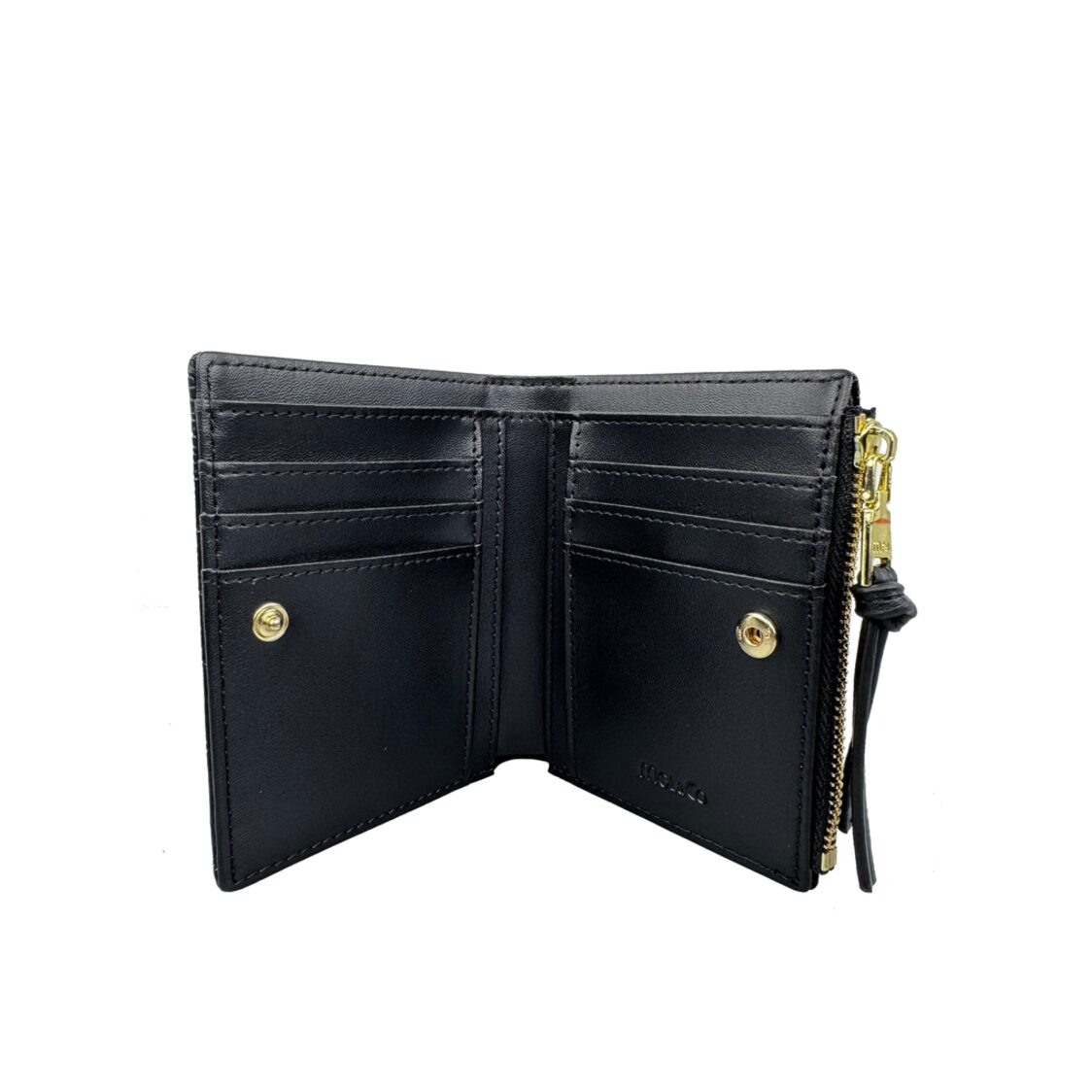 Mel&Co Croco Compact Bi-fold Snap Wallet