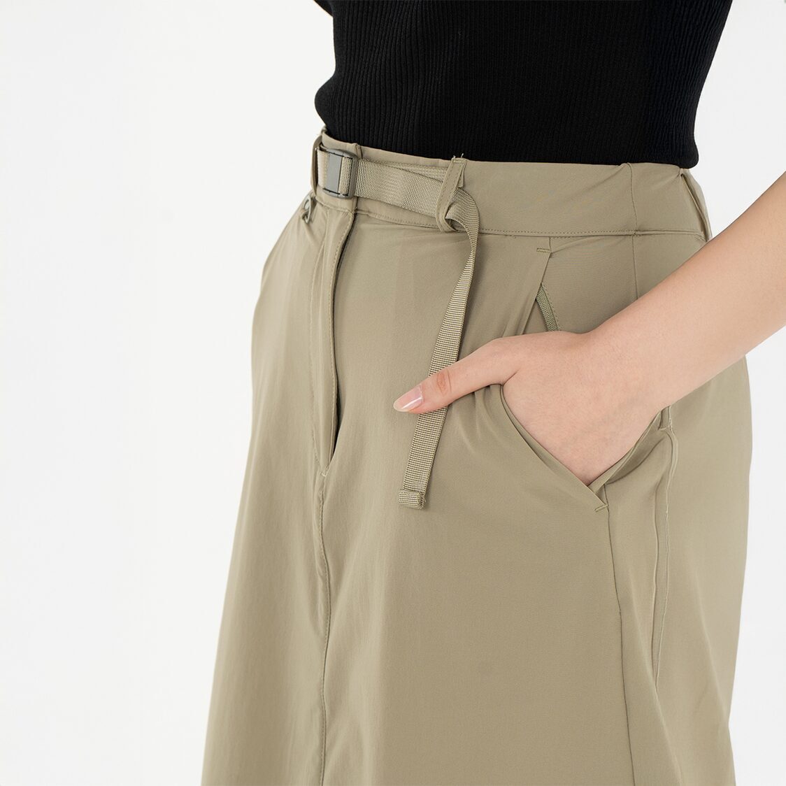 K/WOODS Ice Cool Skirt in Khaki