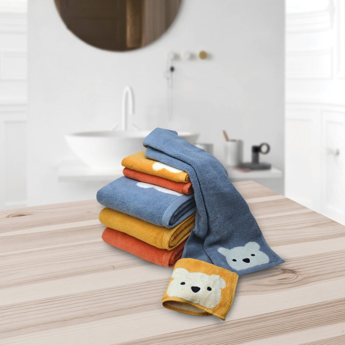 Milton Home Peeping Tom 100% Combed Cotton Face Towel Red - Peeping Tom FT Red