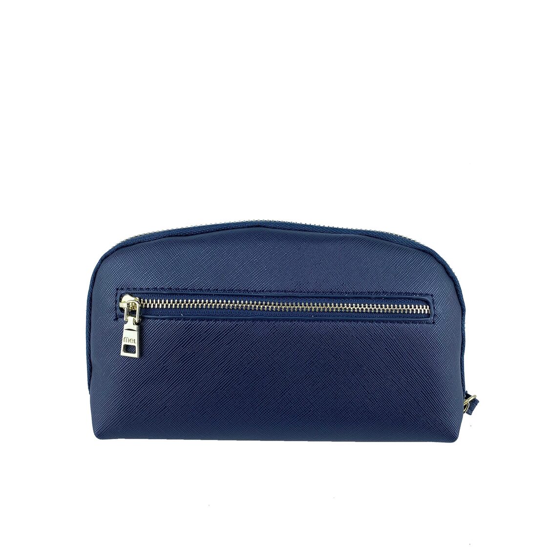 Mel&Co Saffiano-Effect Loop Handle Zip-Around Wristlet Pouch