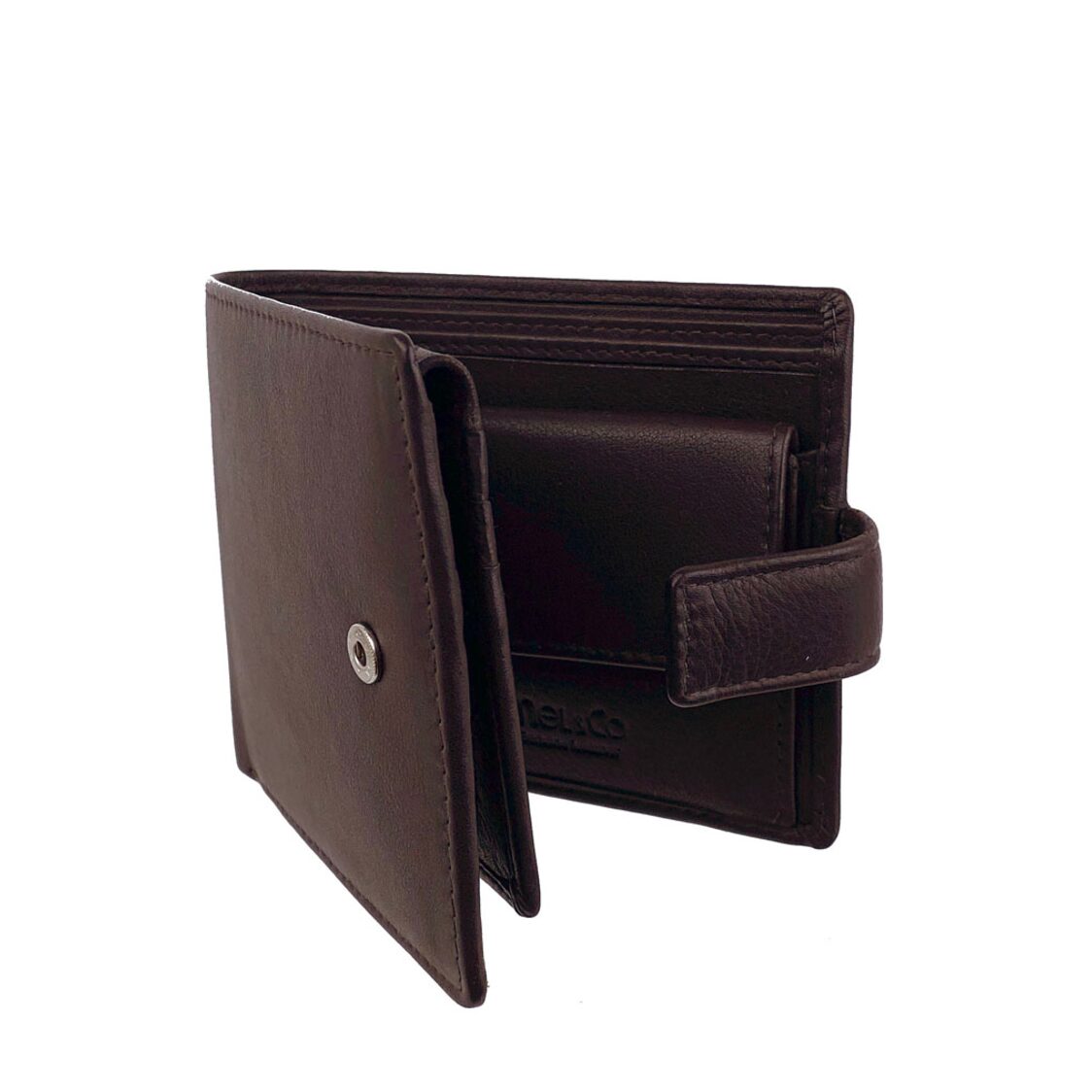 Genuine Leather Bi-Fold With Snap Closure