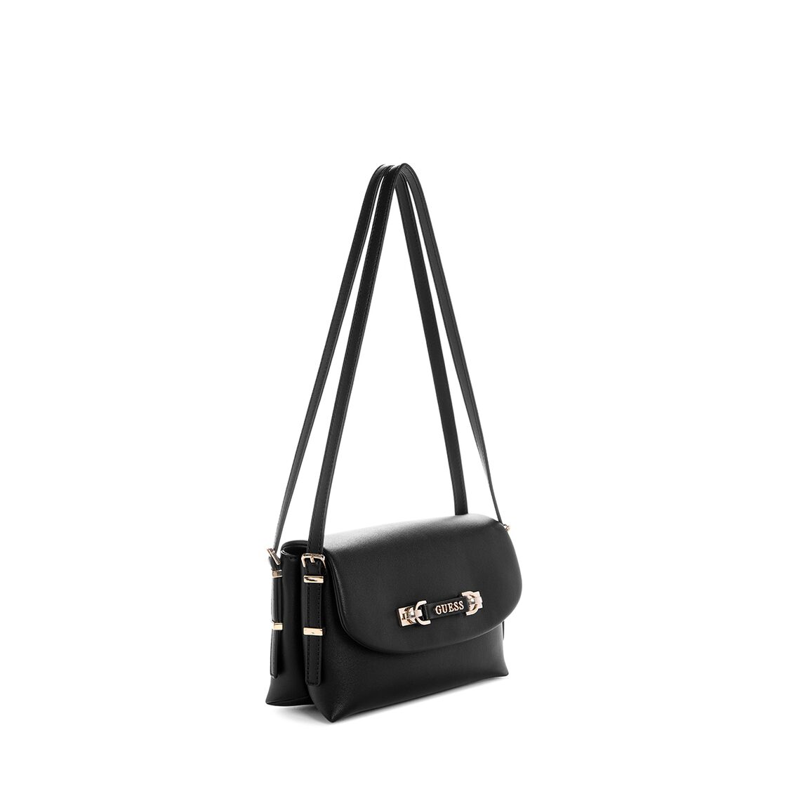 Guess Lefia Flap Shoulder Bag - Black