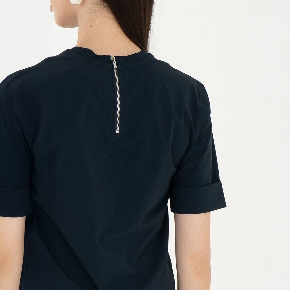 K/WOODS Ice Cool Casual Chic Boxy Top in Midnight