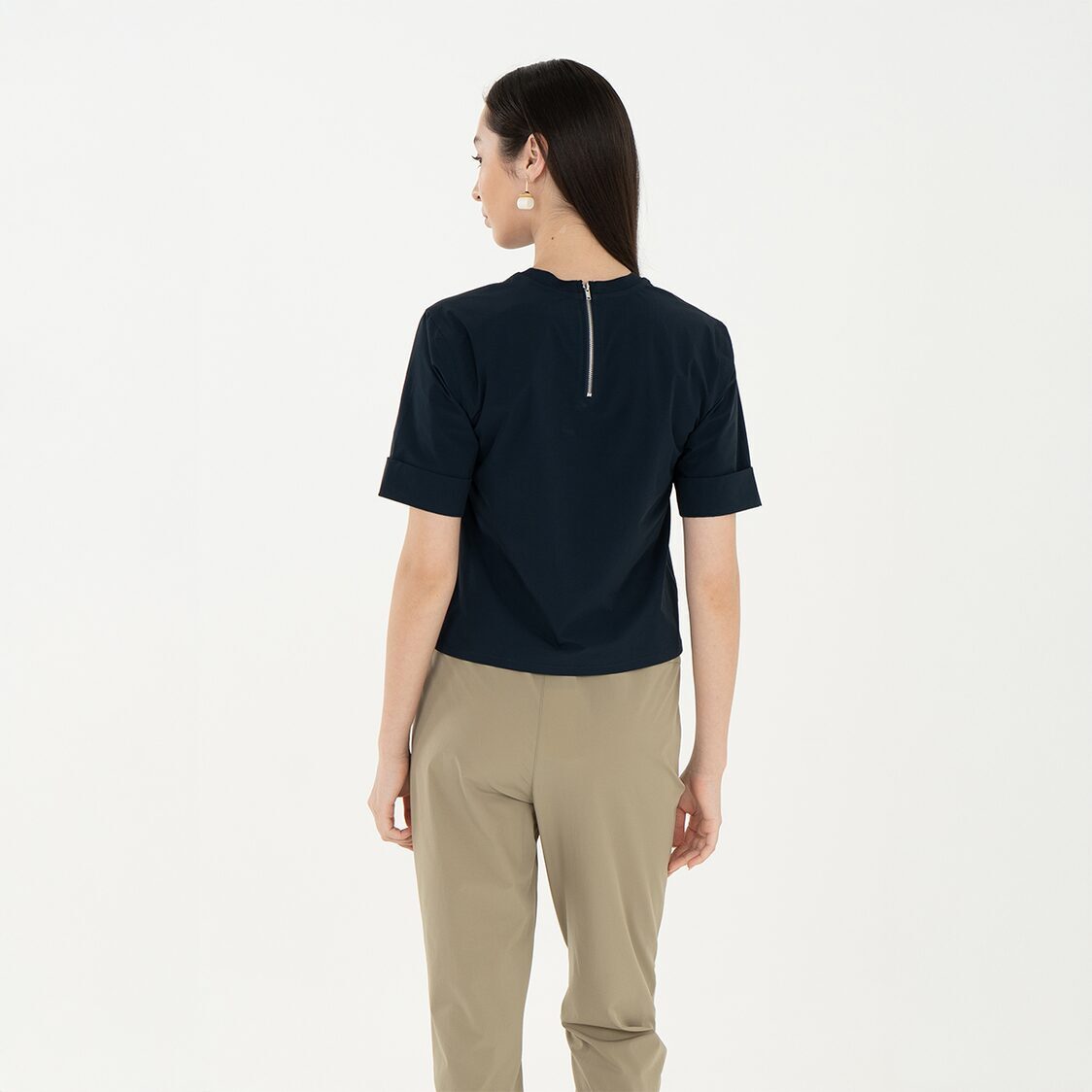 K/WOODS Ice Cool Casual Chic Boxy Top in Midnight