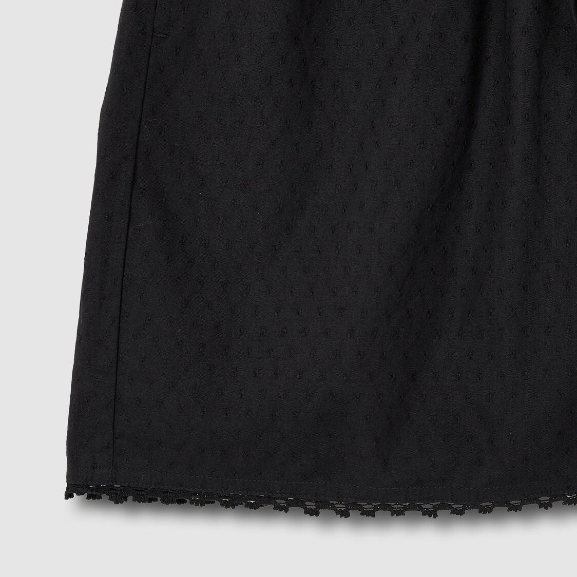 Jaju Women Eyelet Dobby Midlength Pajama Pants Black