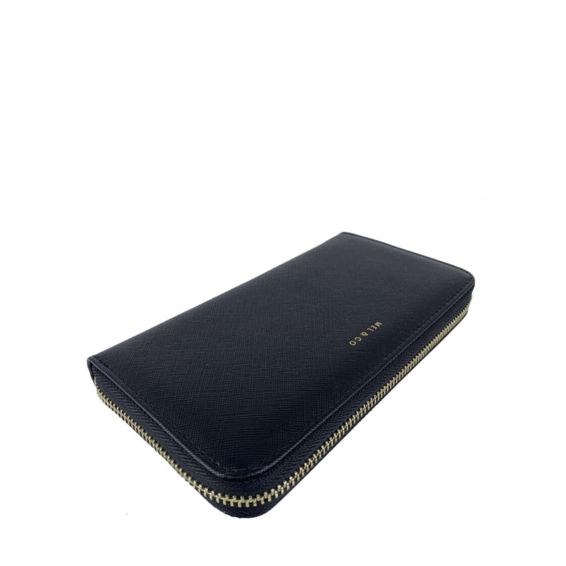 Mel&Co Saffiano-Effect Zip-Around Long Wallet