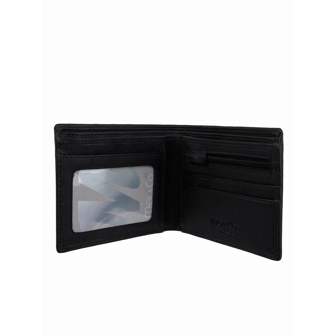 Genuine Leather Bi-Fold Wallet With Zip Pocket