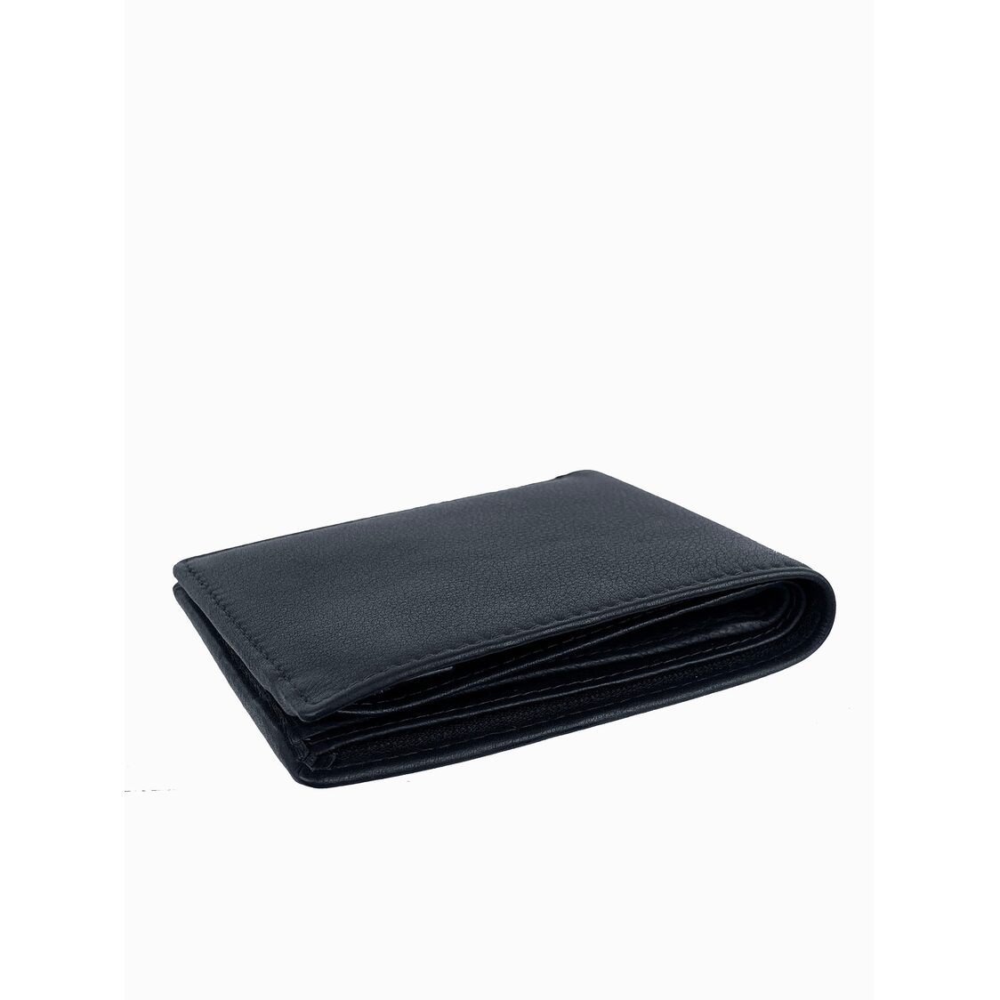 Genuine Leather Bi-Fold Wallet With Zip Pocket