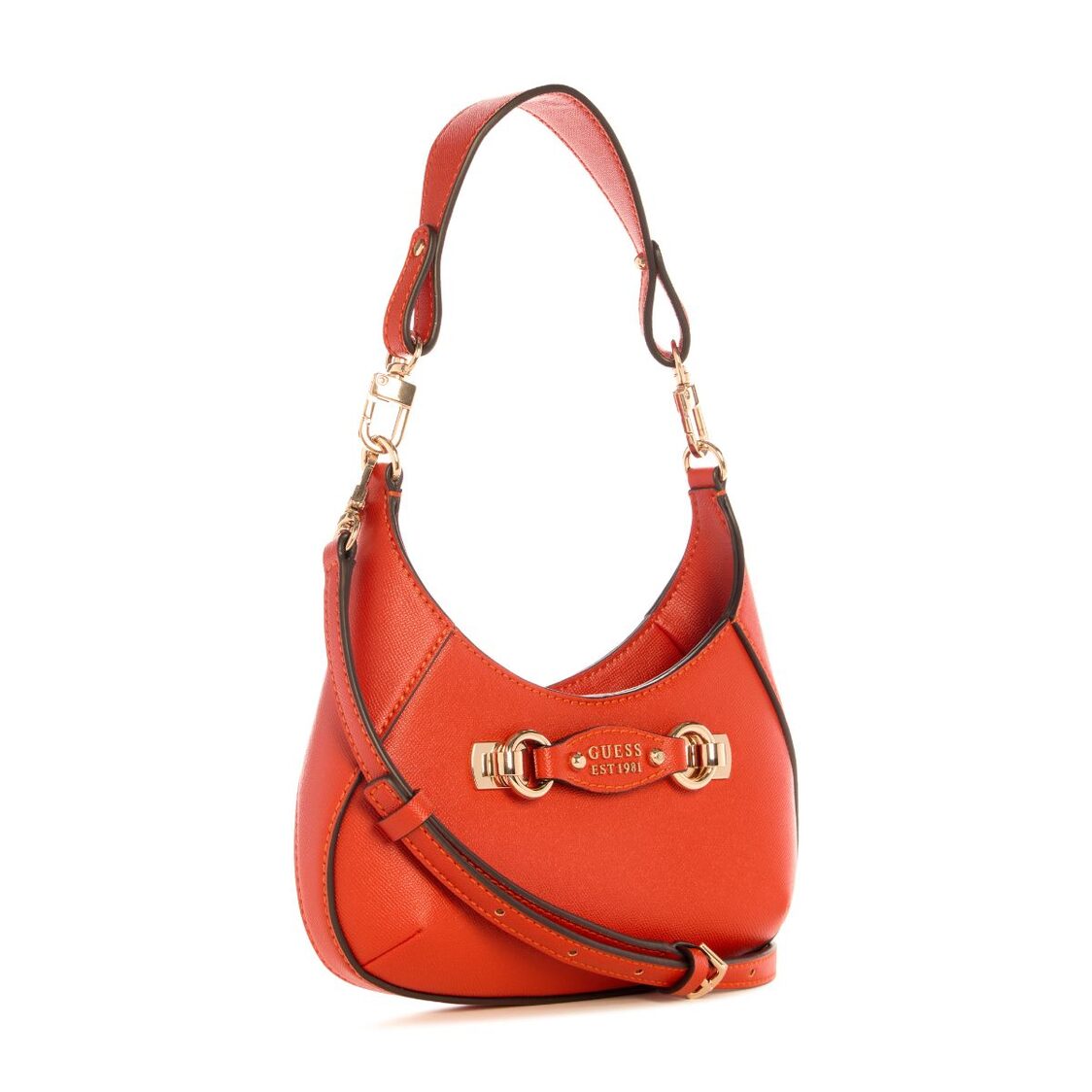Guess Mimina Mini Top Zip Crossbody,Chili
