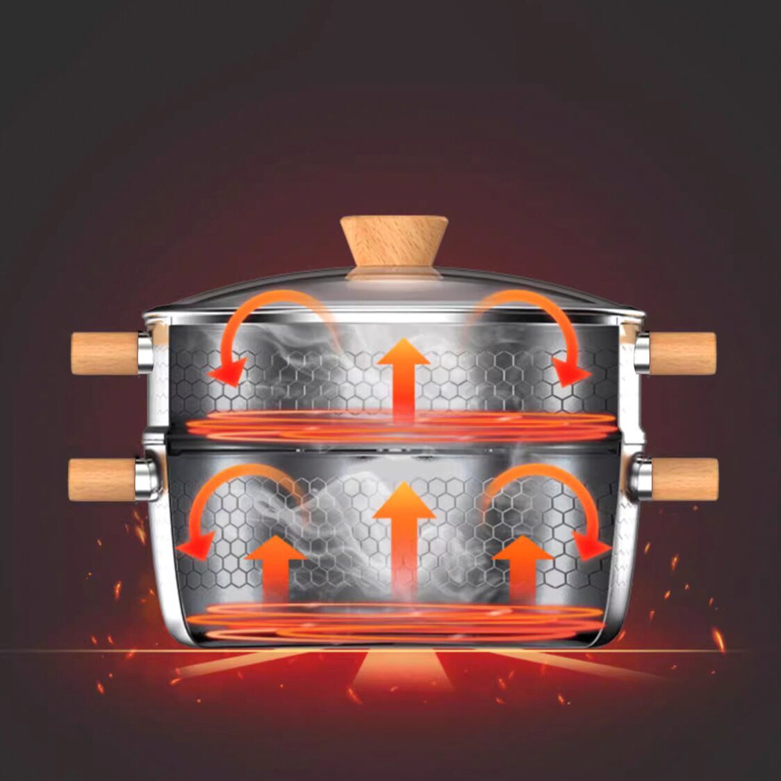 Endo Yukihira 24cm Stock Pot + Steamer Set (E-SY24T)