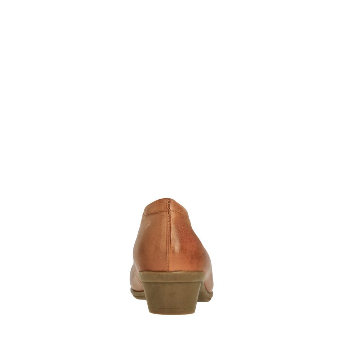 Barani 19601 Tan Leather Heels (Short)
