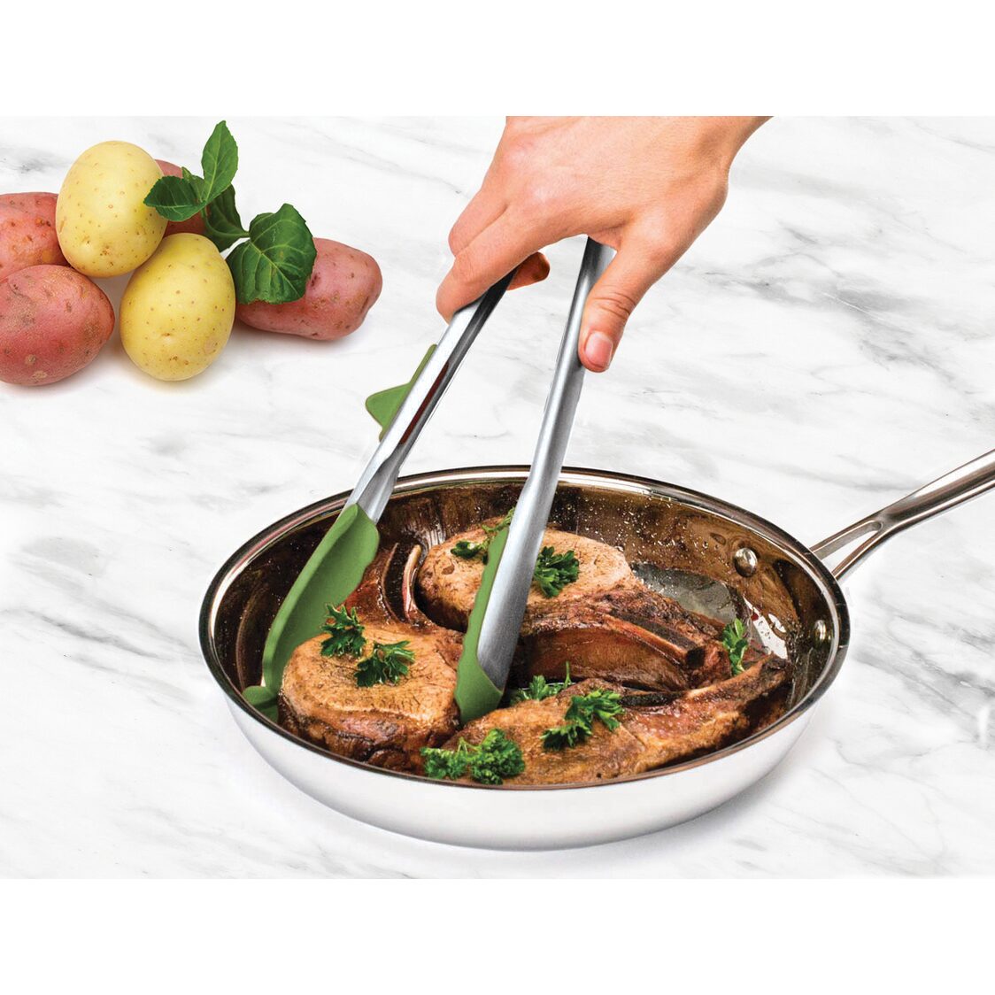 Tovolo Silicone Tip Top Tongs - Pesto