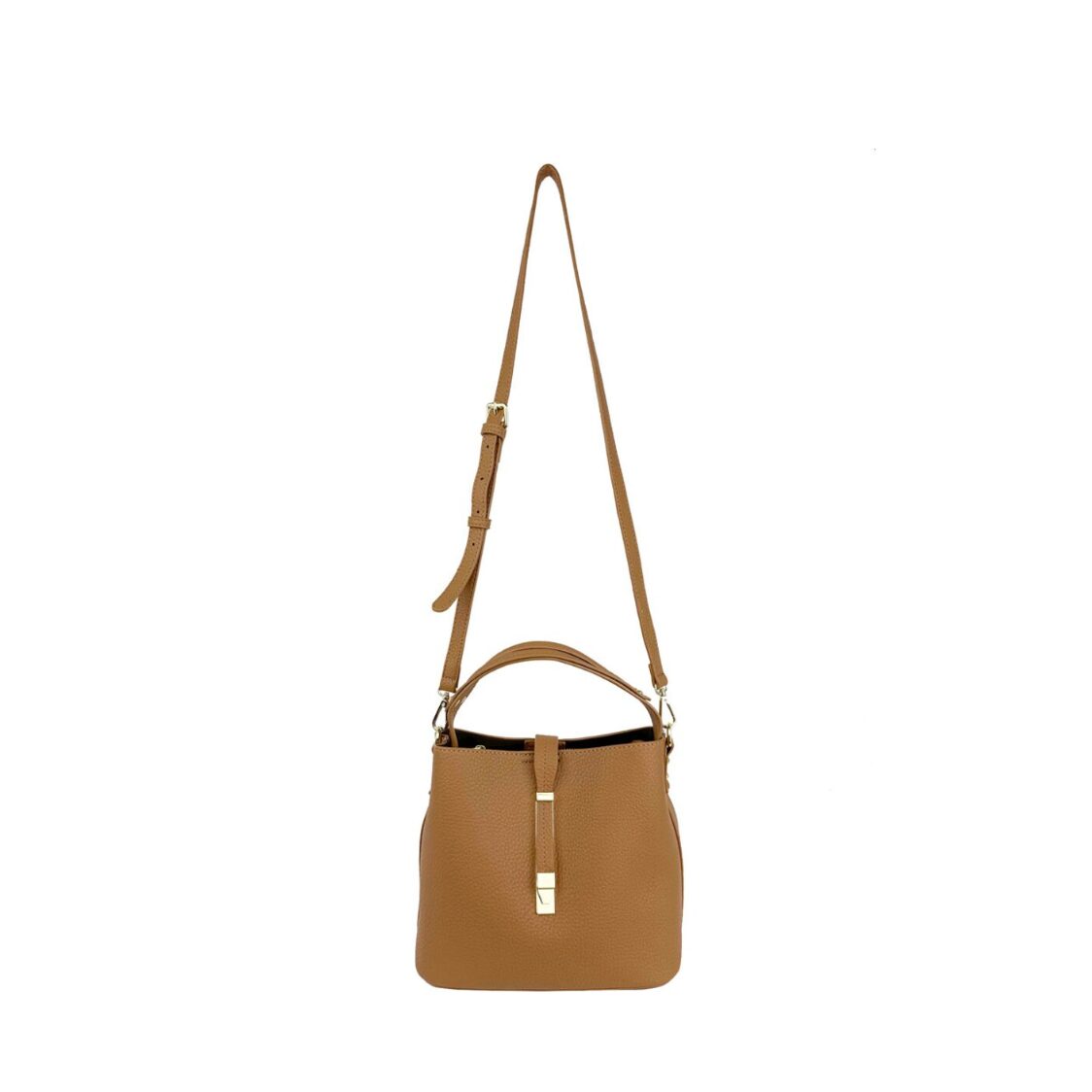 Mel&Co Pebbled Single Handle Bucket Satchel Bag