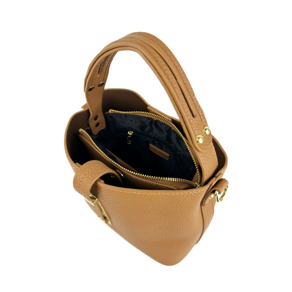 Mel&Co Pebbled Single Handle Bucket Satchel Bag