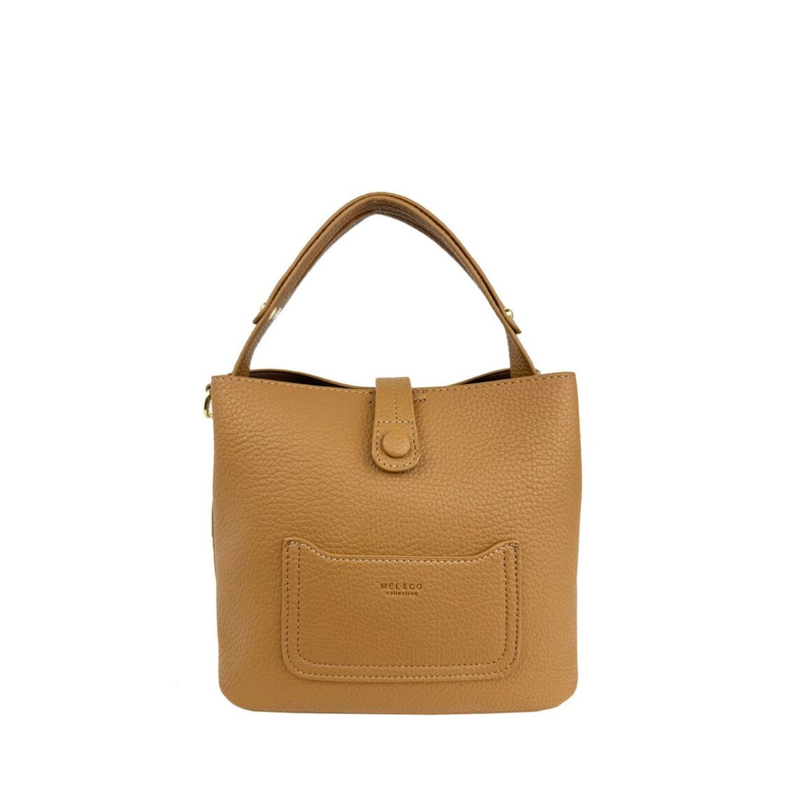 Mel&Co Pebbled Single Handle Bucket Satchel Bag