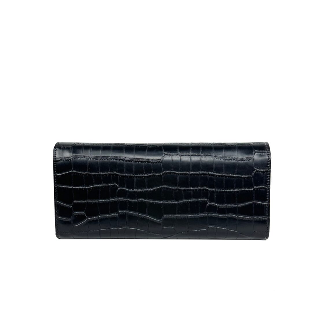 Mel&Co Croc Embossed Clutch Chain Sling Bag
