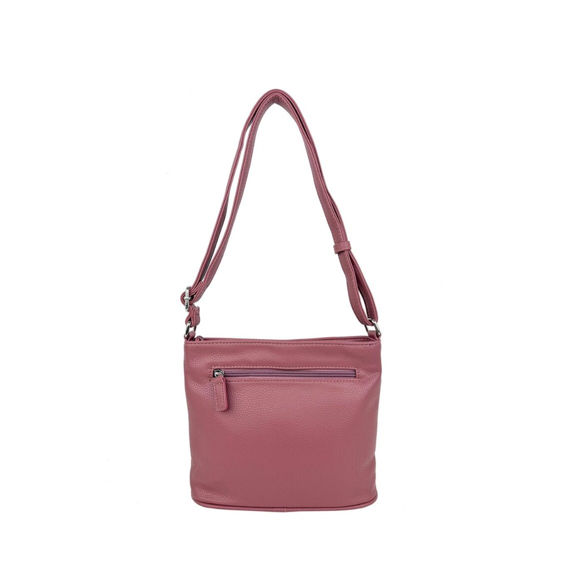 Mel&Co Lychee Embossed Multiple Pockets Sling Bag Rose