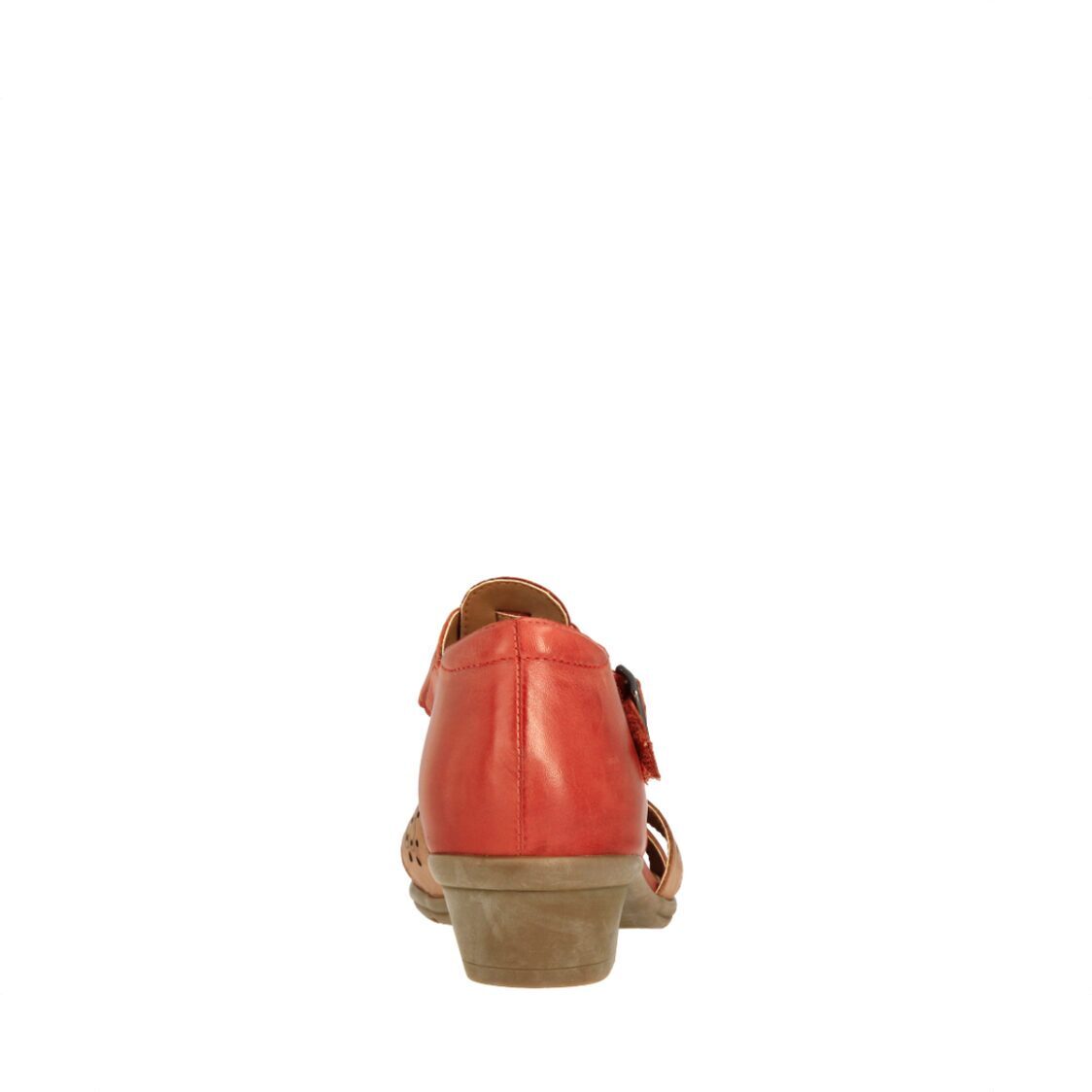 Barani 19606 Chestnut Leather Heeled Sandals (Short)