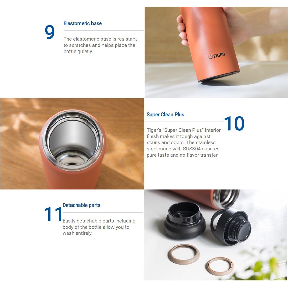 Tiger 400ml Anti-Bacteria Double Stainless Steel Bottle - Lilac (MCZ-S040 VZ)