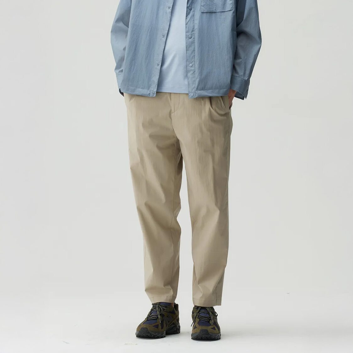 Mind Bridge Relax Fit Full Banding Pants Khaki