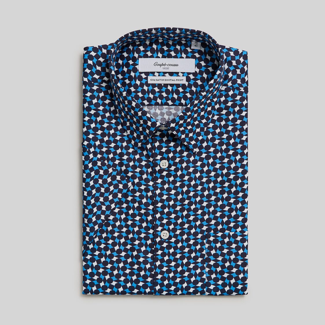 Coupe Cousu Short Sleeve Shirt, Print CCSSE303-PRINT