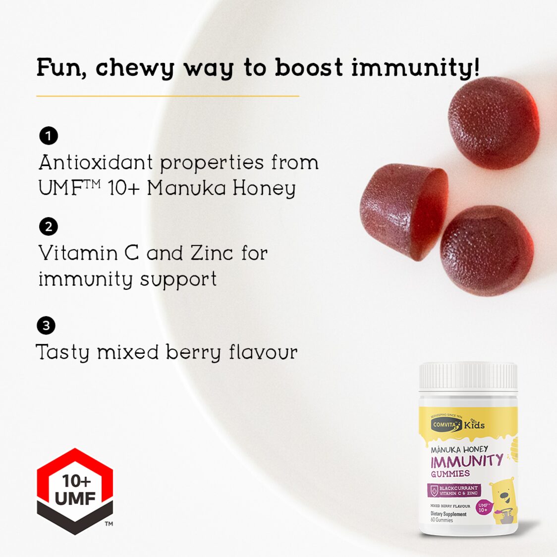 Comvita Kids UMF 10+ Gummies 60s