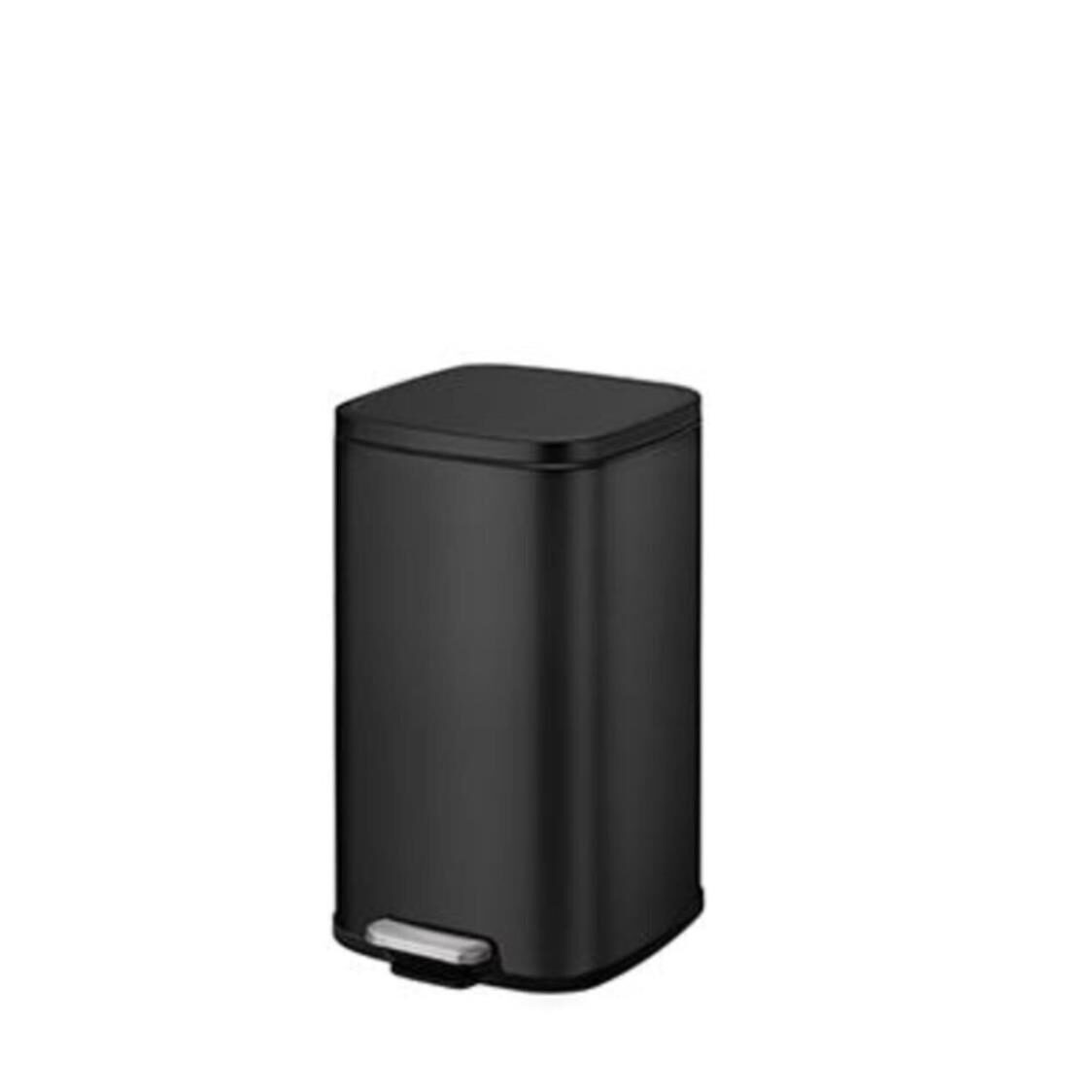EKO S S Rectangle Step Bin With Soft Closing Lid Black Stella 9L EK9384-9-MB