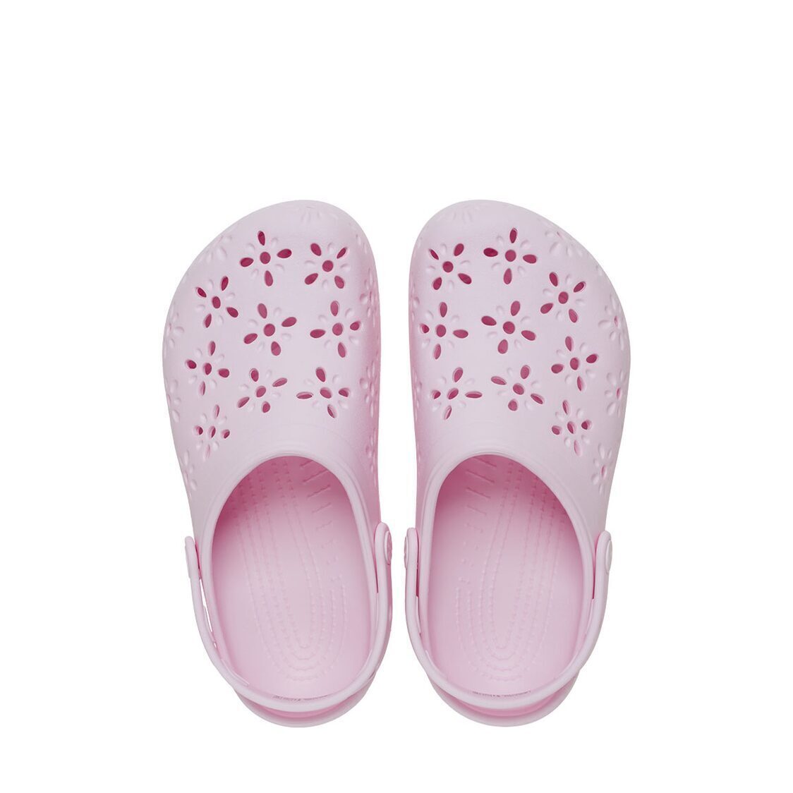 Crocs Classic Floral Cut Out Clog - Pink Milk