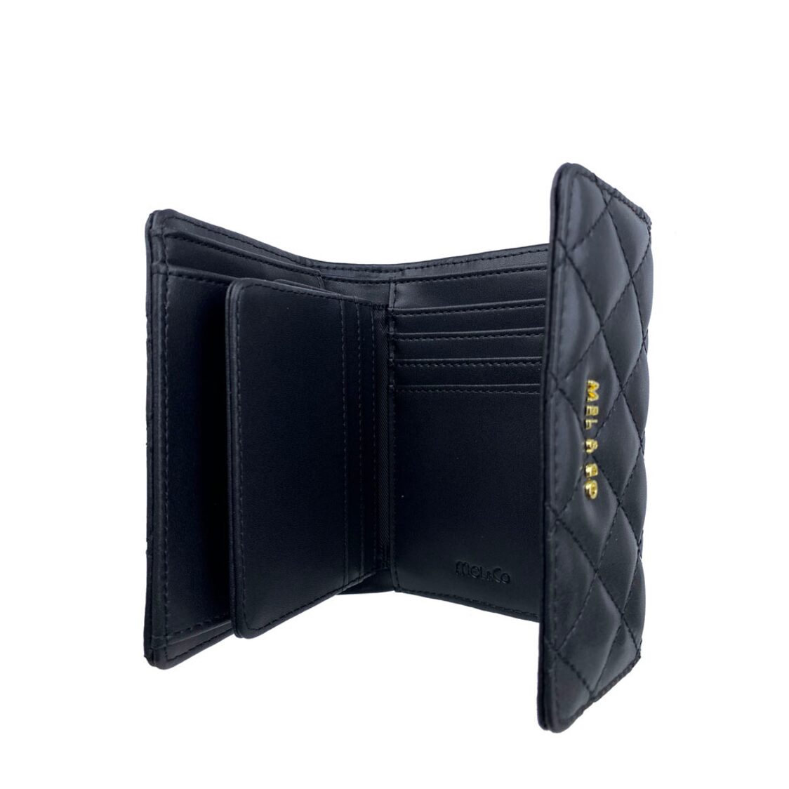 Mel&Co Quilted Half Flap Mid-Size Wallet