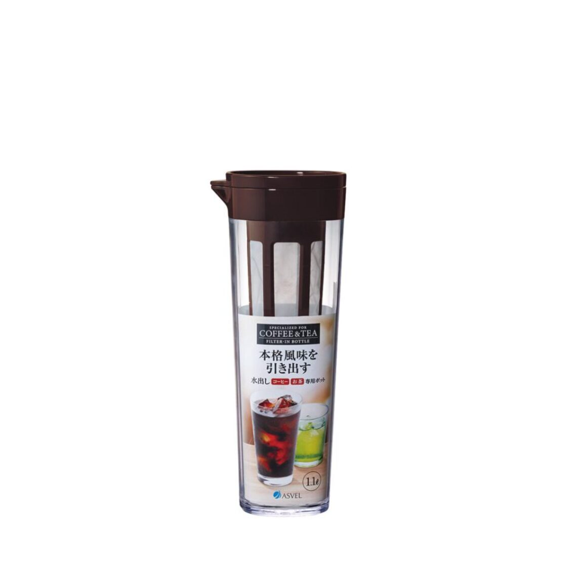 Asvel VIO Water Jug w-Filter BR 8039-BR 1.1L