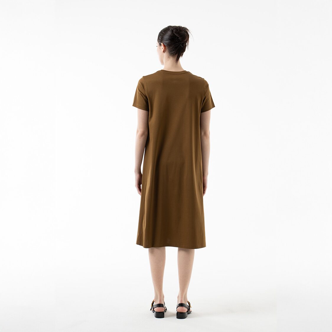 K/WOODS Cozy Midi Dress in Fried Olive
