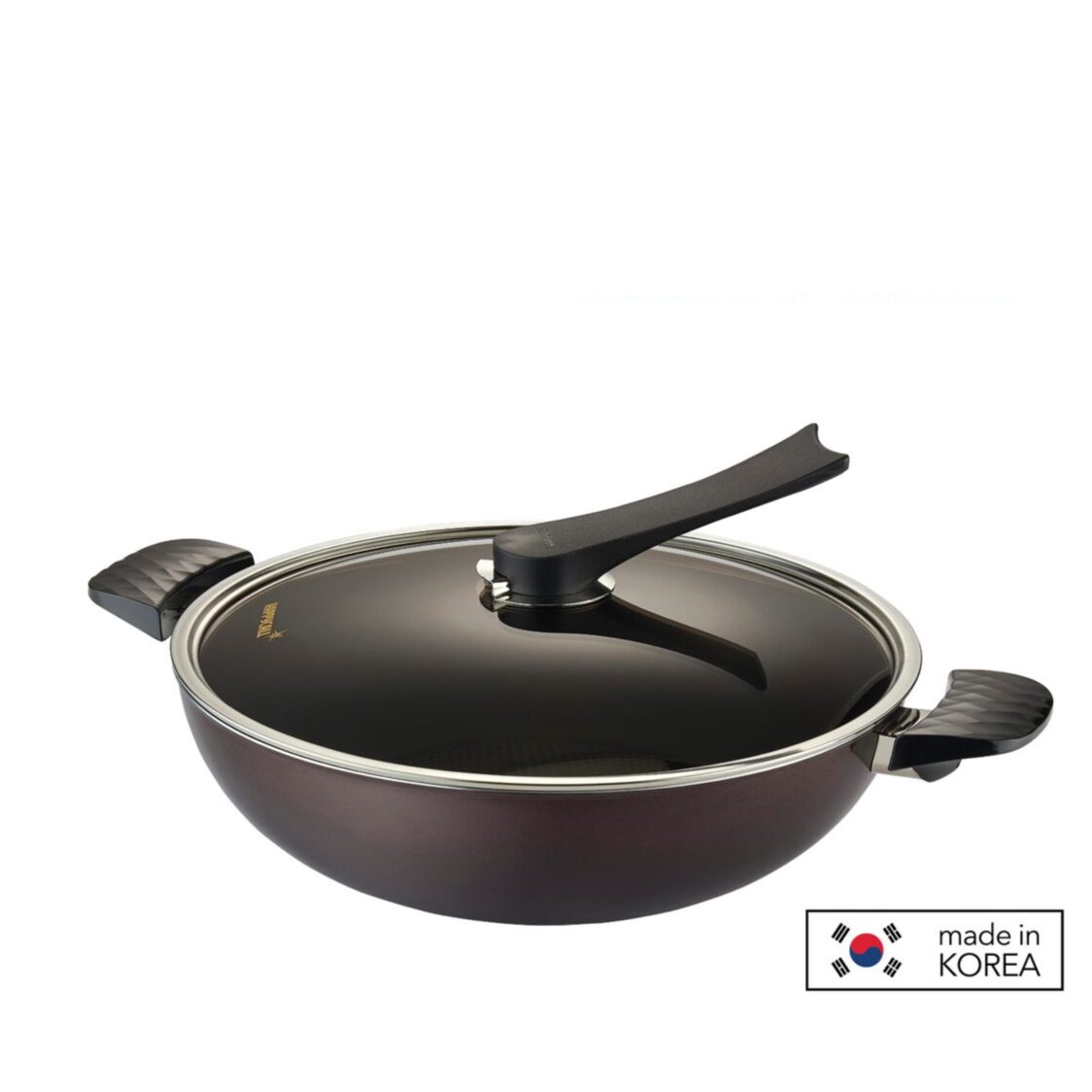 HAPPYCALL IH Diamond Lite Die Cast Chef Wok with Lid 32cm (3900-0292)