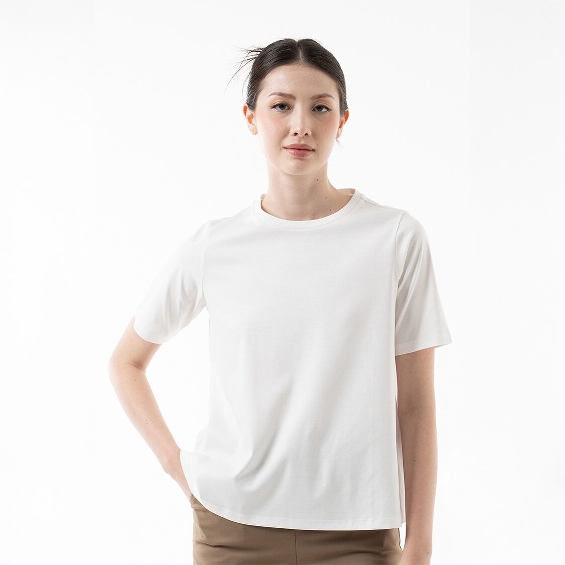 K/WOODS Essential Crew Neck Tee in Off White