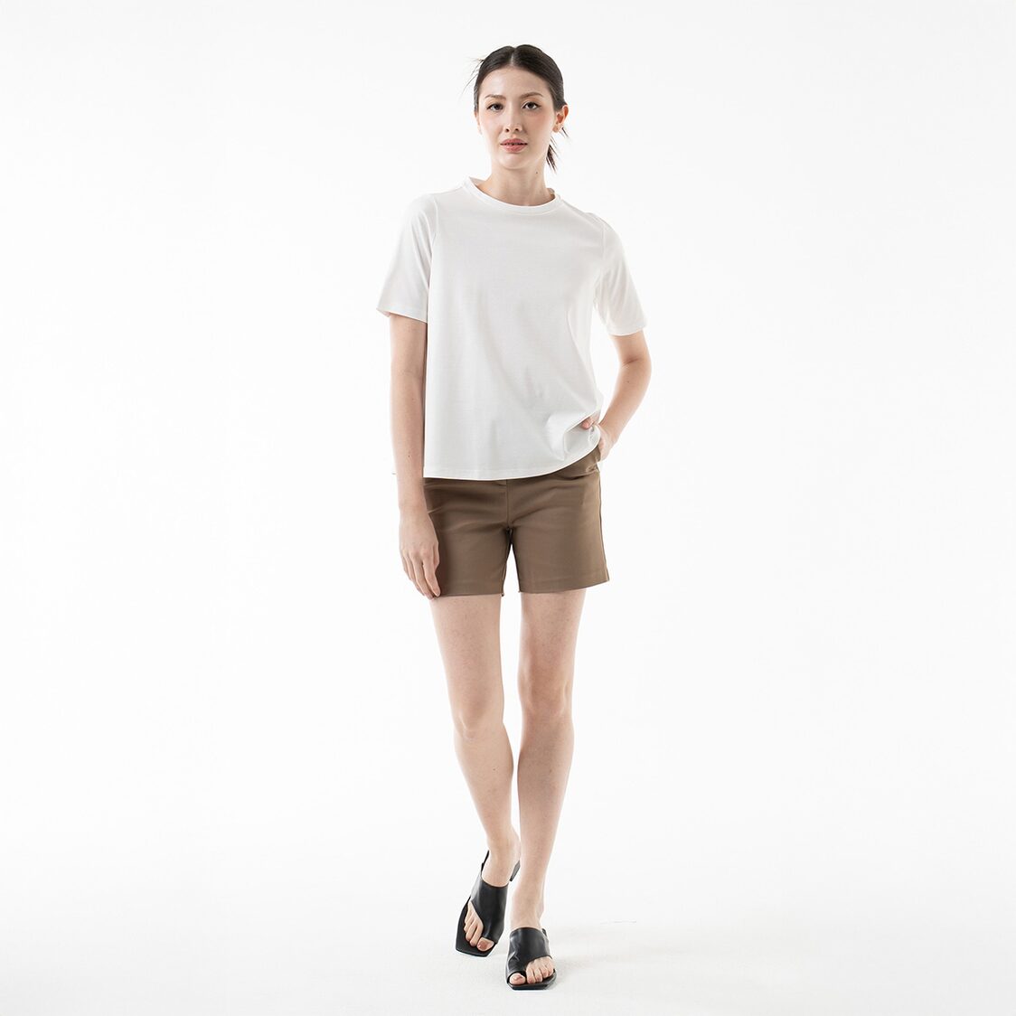 K/WOODS Essential Crew Neck Tee in Off White