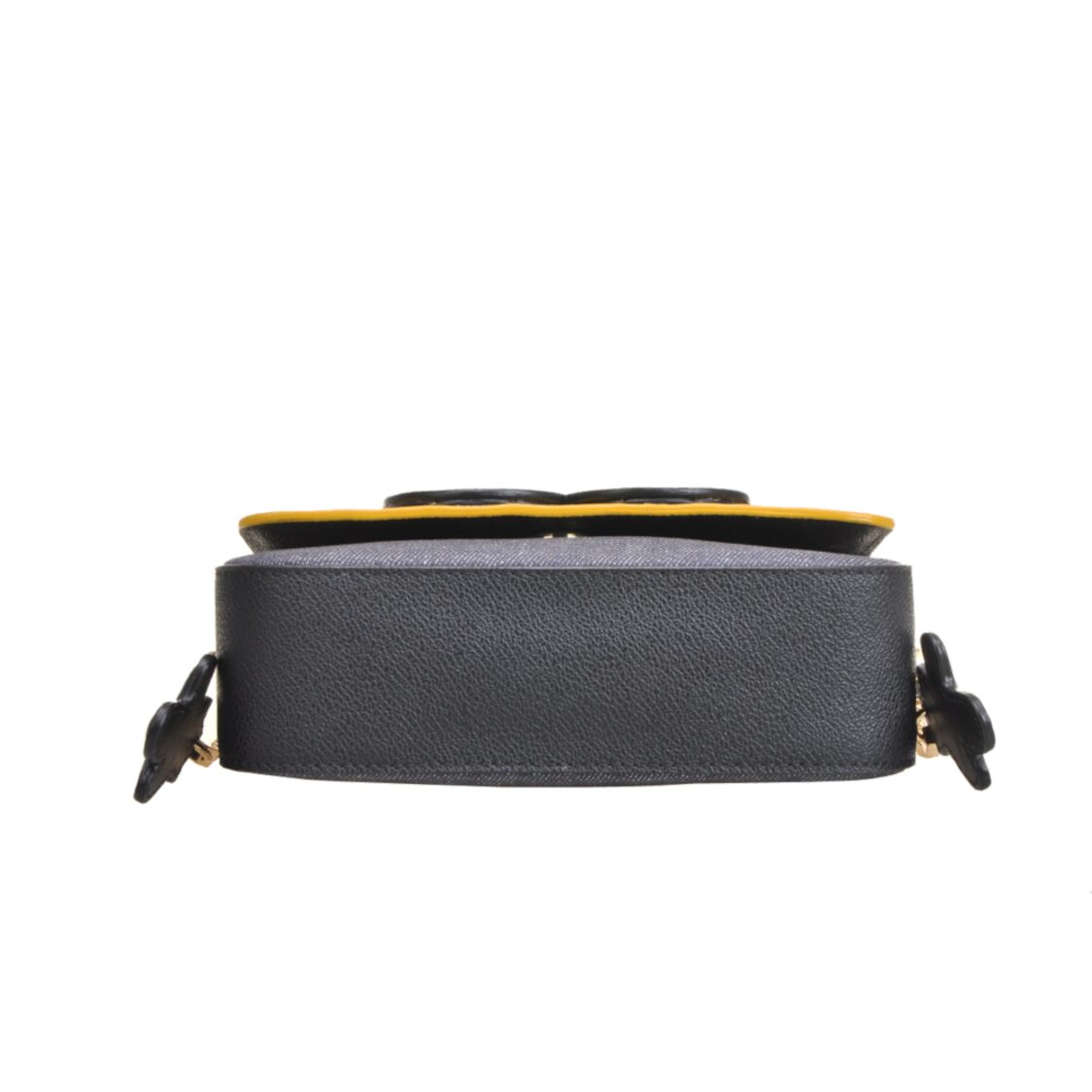 Fion Minions Jacquard with Leather Crossbody & Shoulder Handbag - FAAFIPJ023YLWBLEZZ