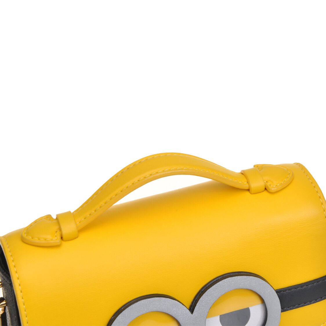 Fion Minions Jacquard with Leather Crossbody & Shoulder Handbag - FAAFIPJ023YLWBLEZZ