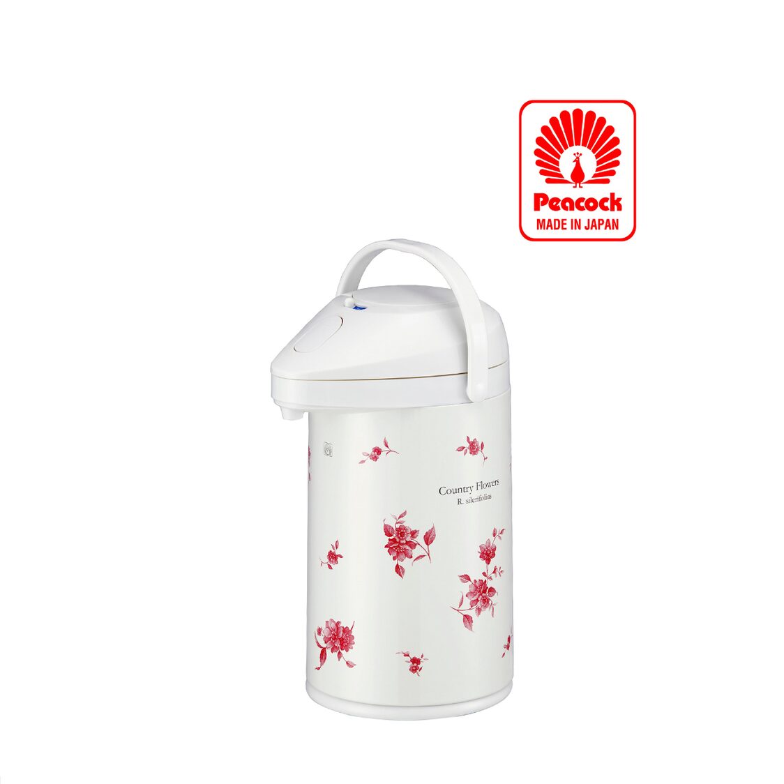 Peacock 3.0L Glass Lined Airpot (MPP-30 FLC) - Country Flowers