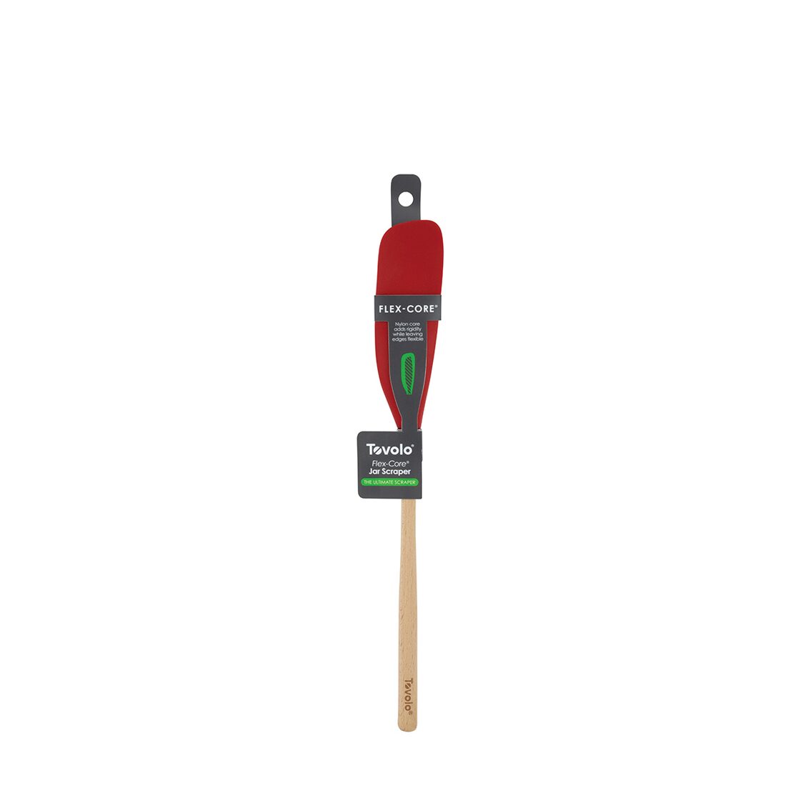 Tovolo Flex-Core® Wood Handled Jar Scraper - Cayenne