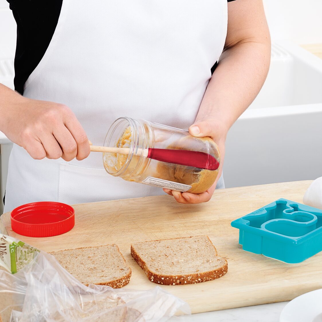 Tovolo Flex-Core® Wood Handled Jar Scraper - Cayenne