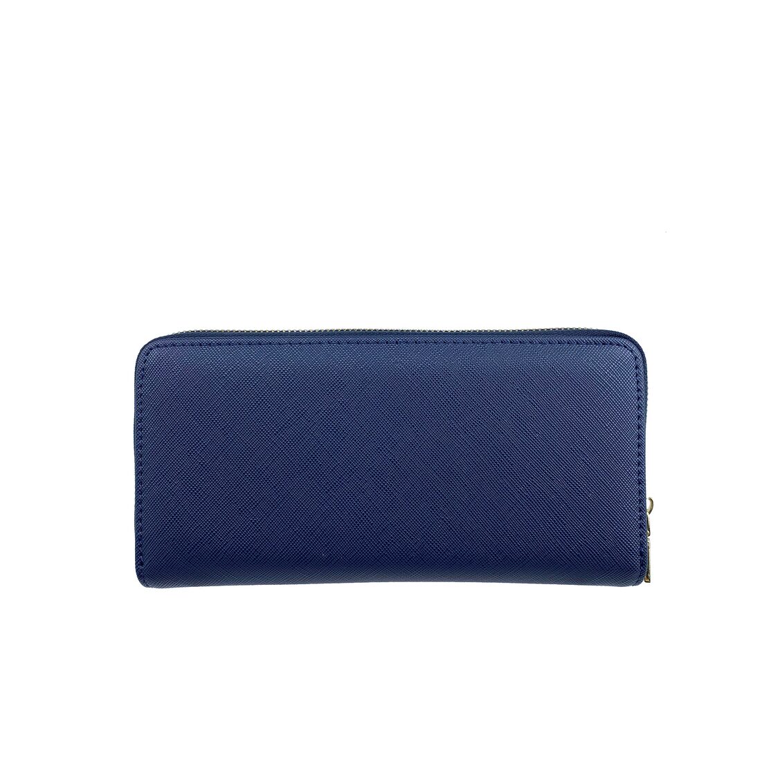 Mel&Co Saffiano-Effect Zip-Around Wallet Wine