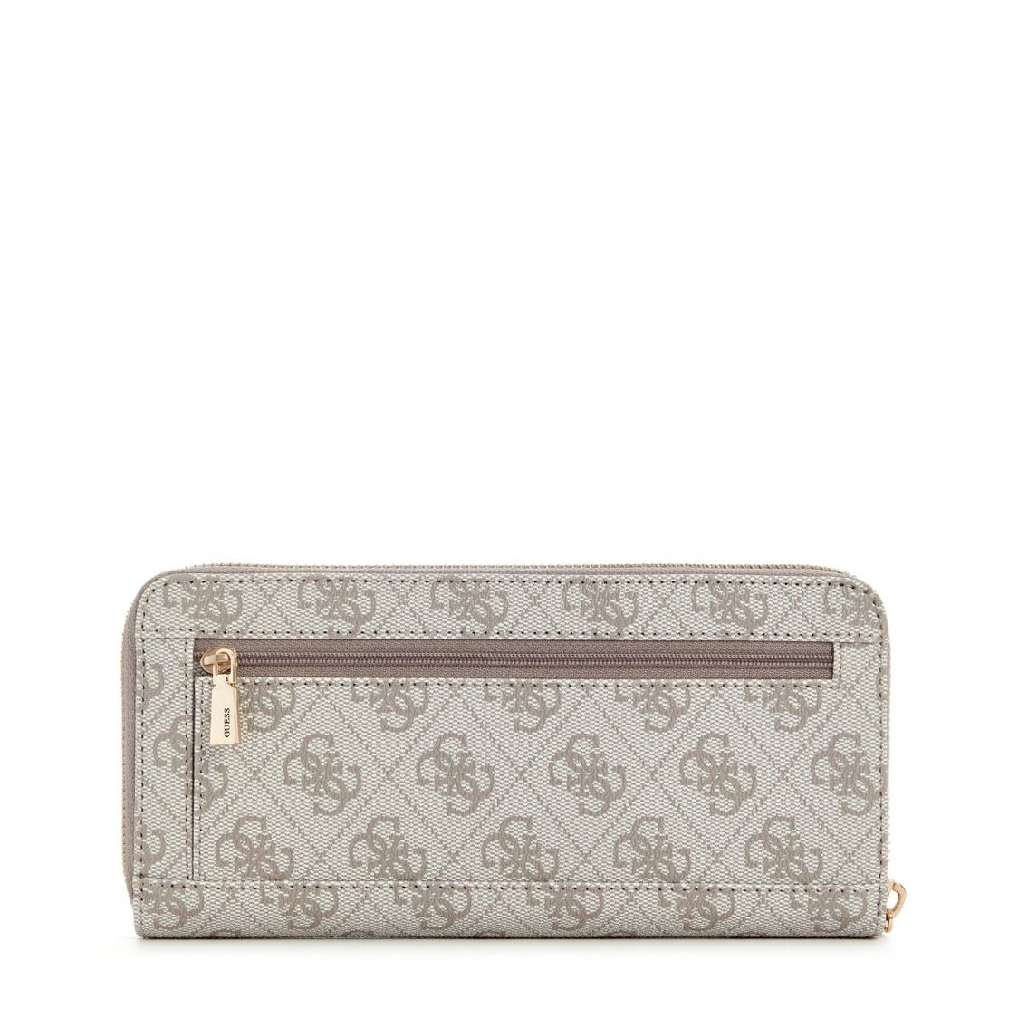 LAUREL II SLG LARGE ZIP AROUND,DARK TAUPE LOGO
