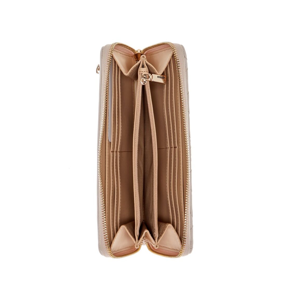 LAUREL II SLG LARGE ZIP AROUND,DARK TAUPE LOGO