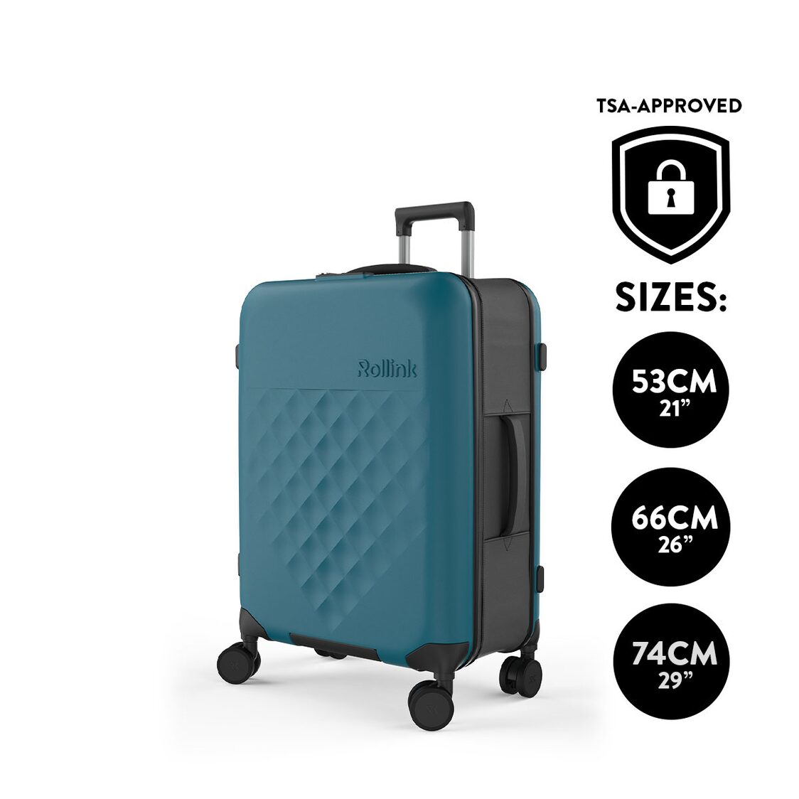 Rollink VEGA 360 Flex 4Wheel Spinner 21" Luggage - Deep Lagoon