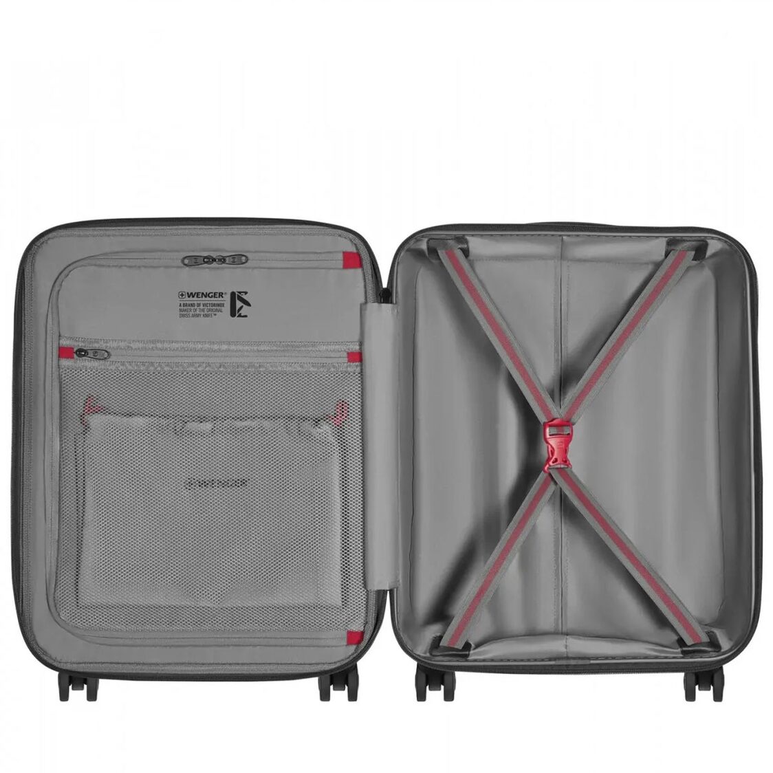 Wenger Motion 4 Double Wheels Expandable Trolley Luggage Case (TSA Lock & Anti-Theft Zipper) - Grey