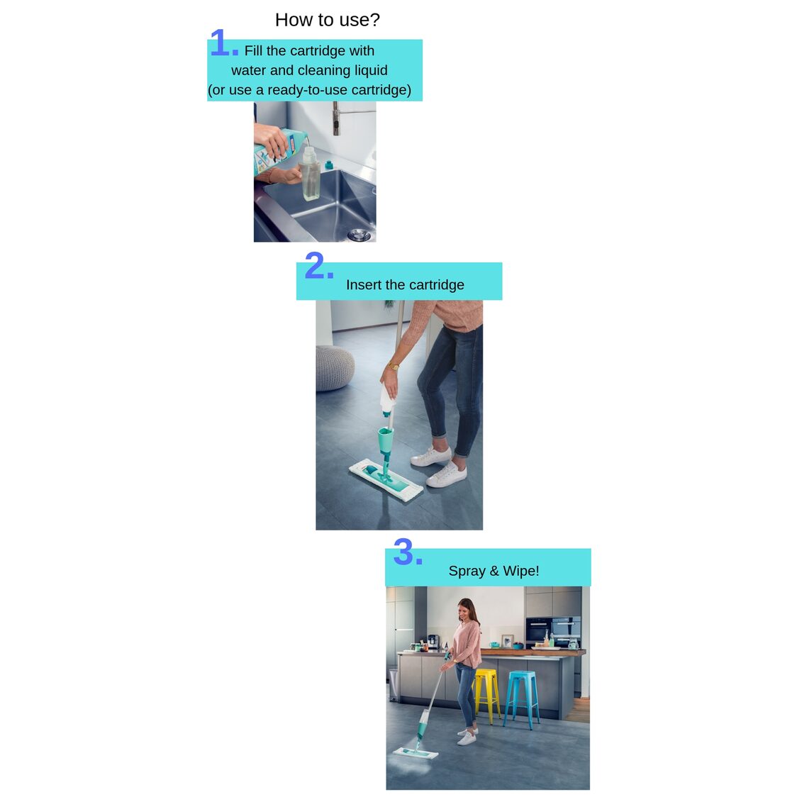 Leifheit  Comfort Spray Mop Easy Spray XL