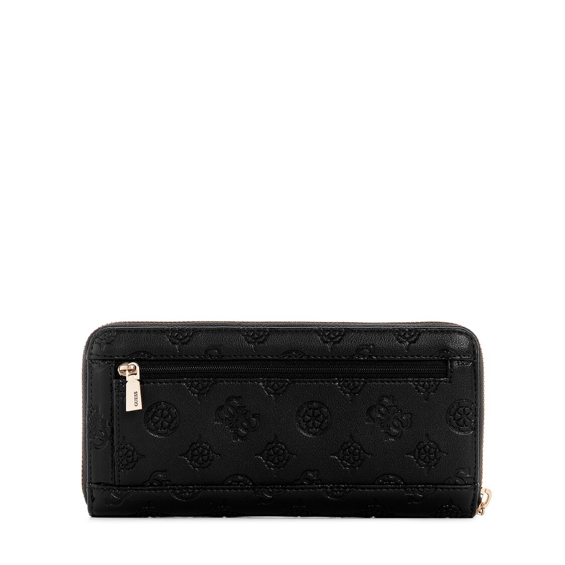 Guess Zarela Slg Large Zip Around - Black Logo