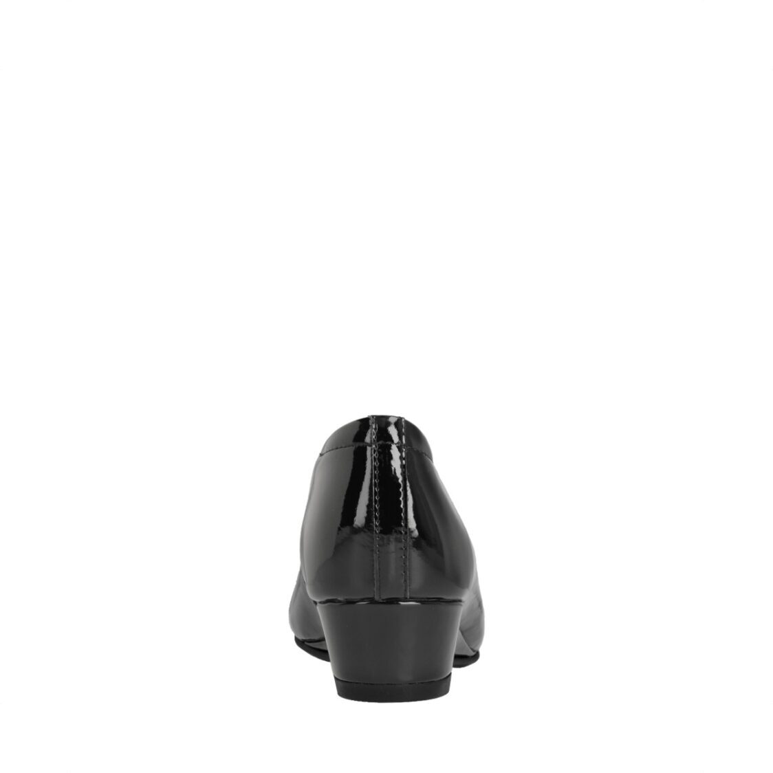 Caratti 1992 Black Leather Wedged Heels (Short, with Buckle)