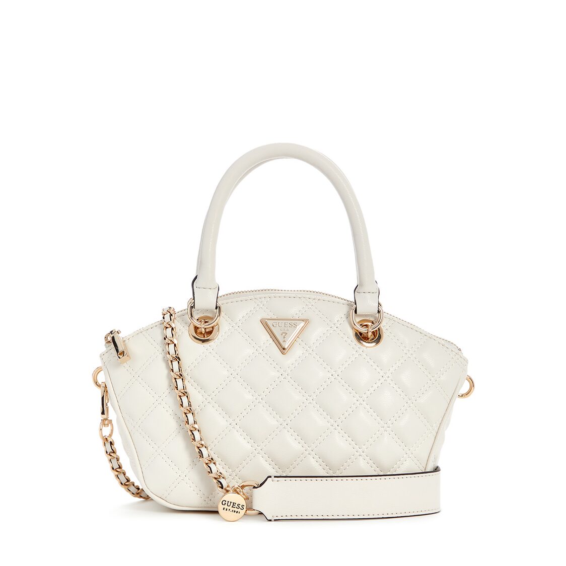 Guess Giully Mini Satchel, Off White