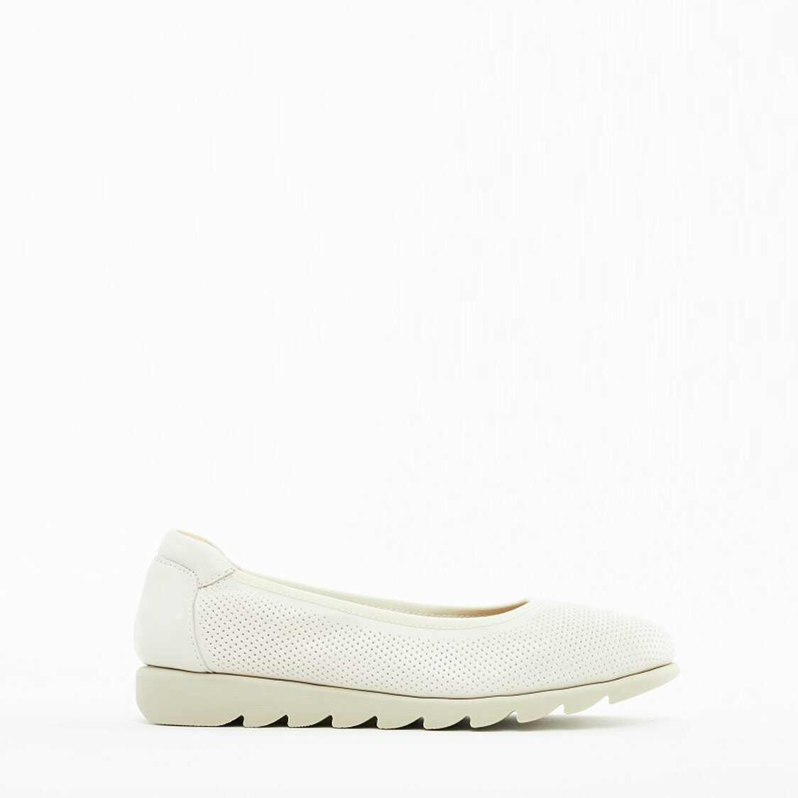 Barani 8938-48 Leather Pumps/Ballet Flats Bone (Perforated)