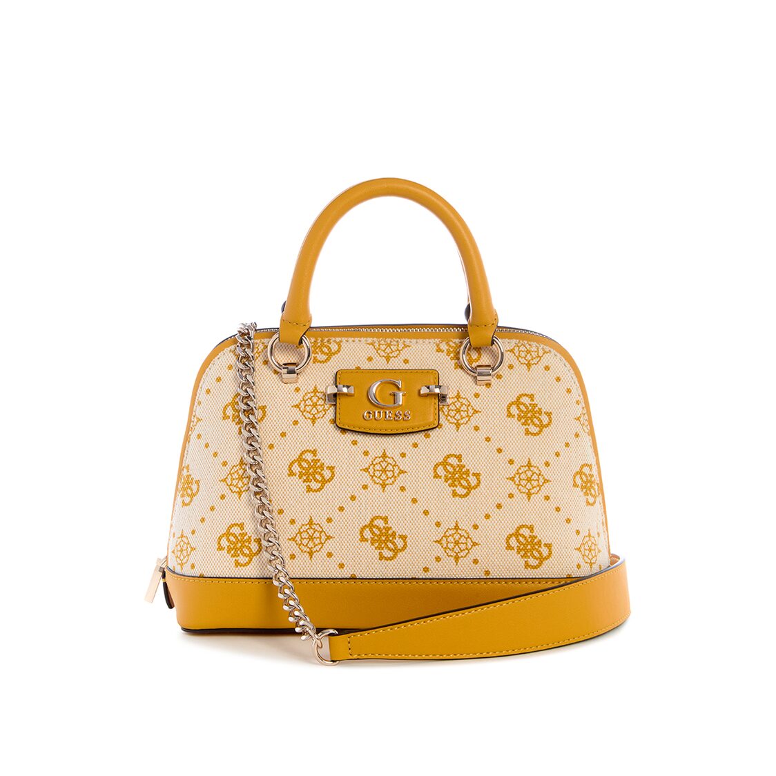 Guess Neda Dome Satchel,Marigold Logo